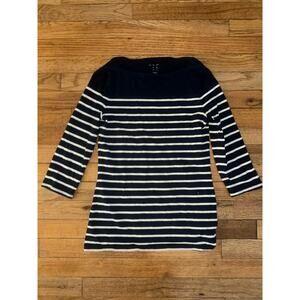 A New Day Blue White Stripe Long Sleeve Shirt XS